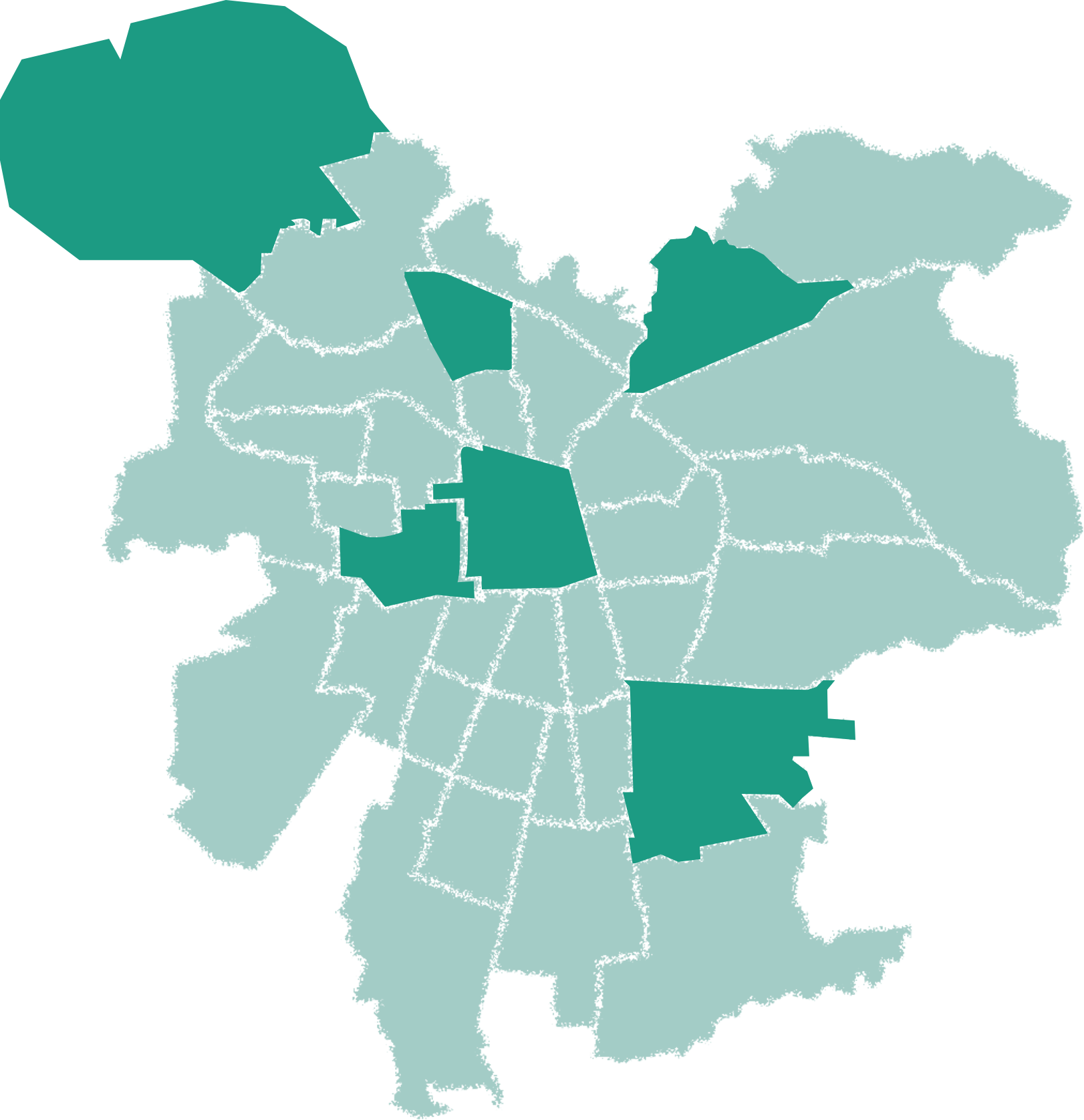 Mapa de comunas IRC